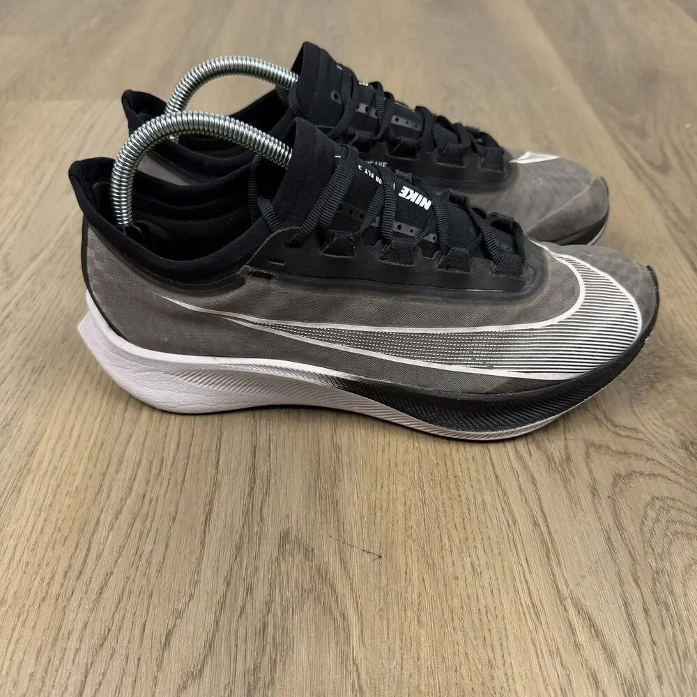 Nike Zoom Fly 3 Shoes Mens Size 8 Black White Vaporweave Running Sneakers